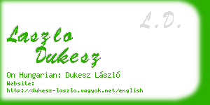 laszlo dukesz business card